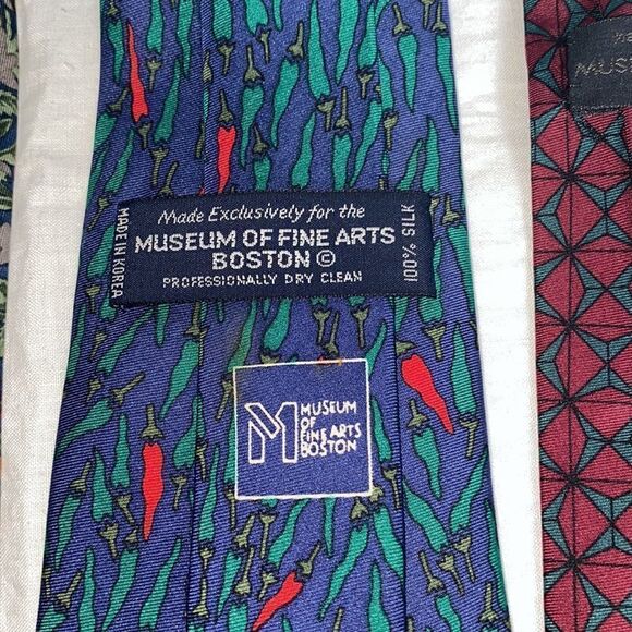 MUSEUM OF FINE ARTS BOSTON Silk Ties-Lot of 3 - Picture 6 of 7